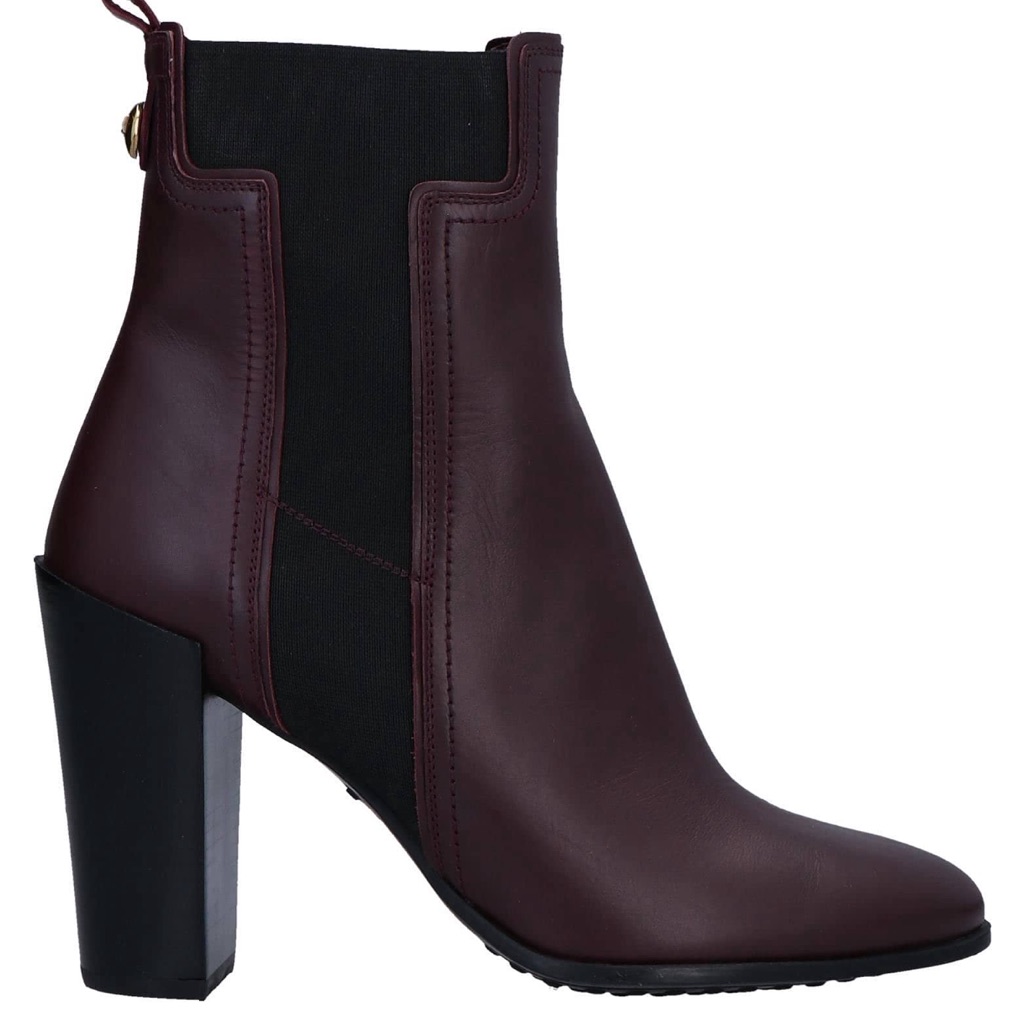 Tod’s Burgundy Heeled Boots